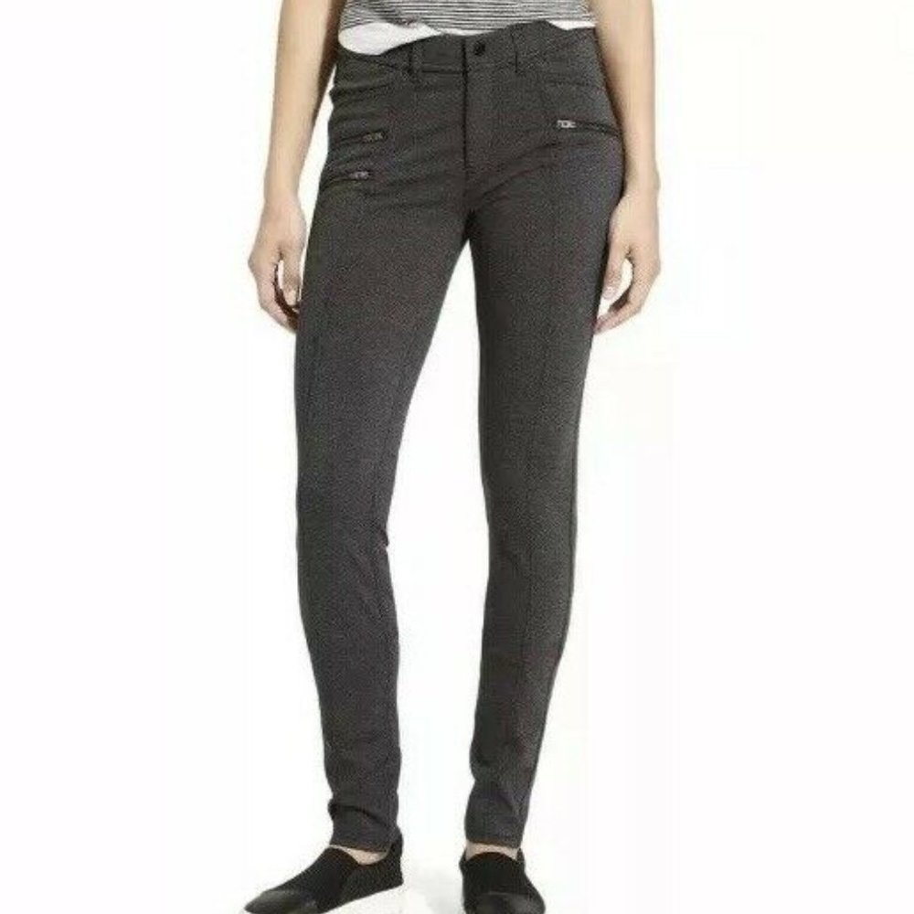 Athleta Ponte Moto Pant - Grey Heather